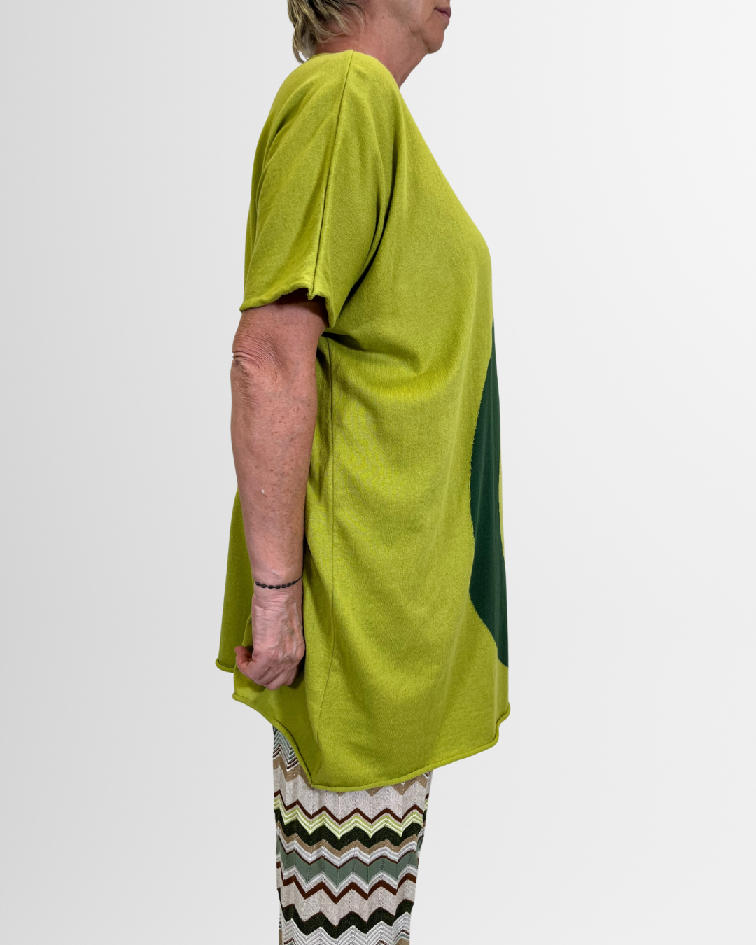 Maglia oversize grafica verde