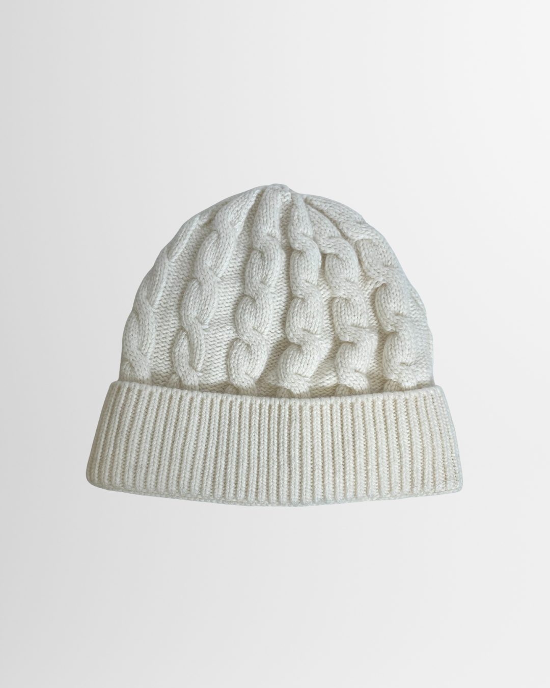 Berretto a costine bianco