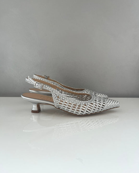 Slingback Luce | Argento