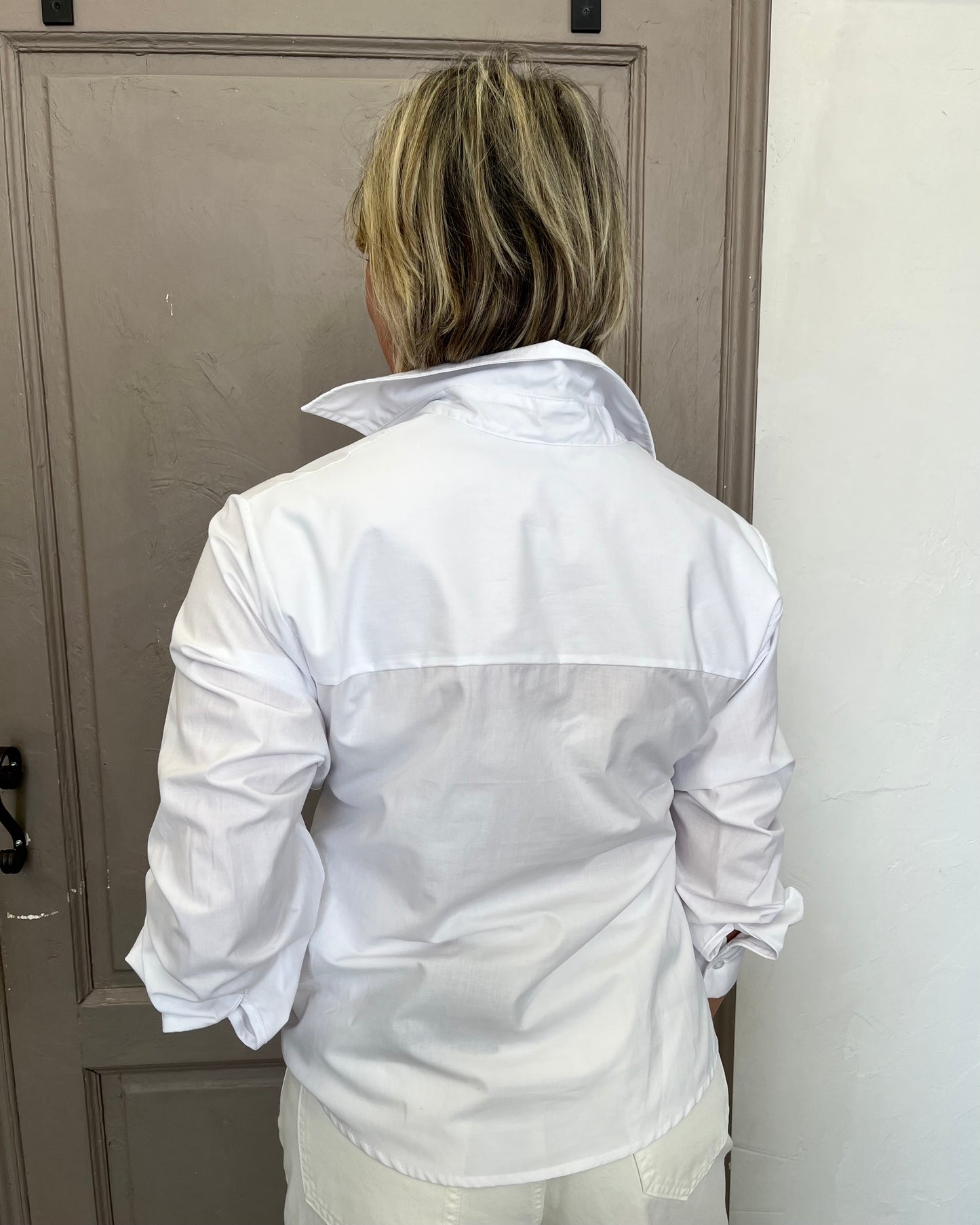 Camicia drappeggio | Bianca