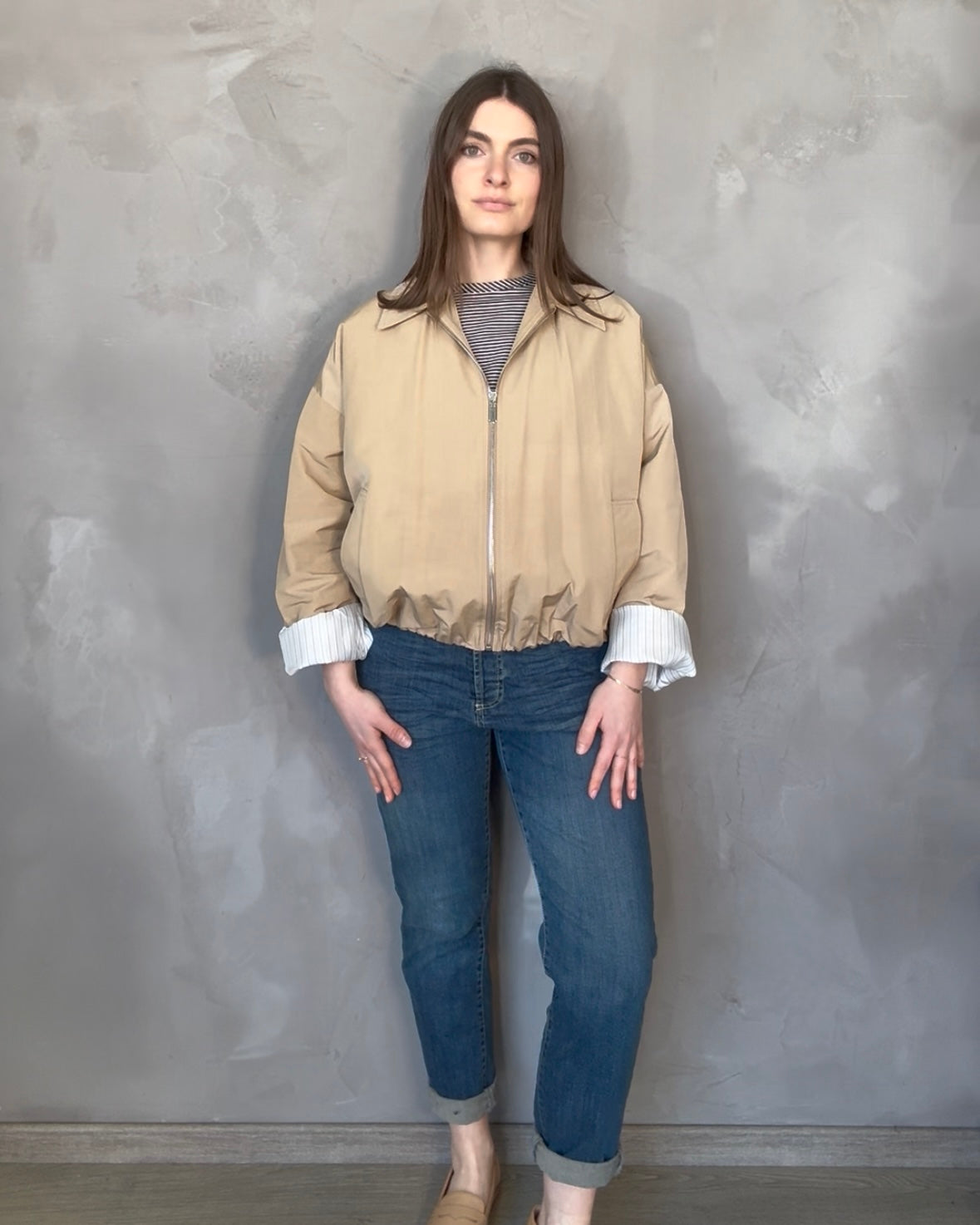 Bomber corto | Cammello