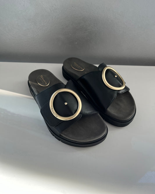 Ciabatta Wide Fit | Nero