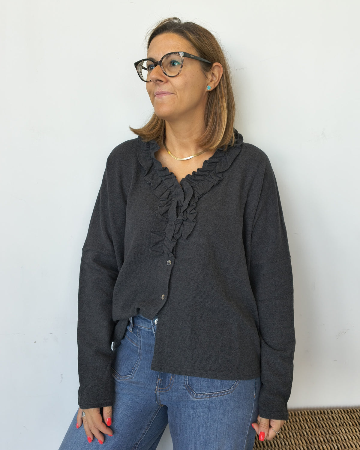 Cardigan Marie | Carbone