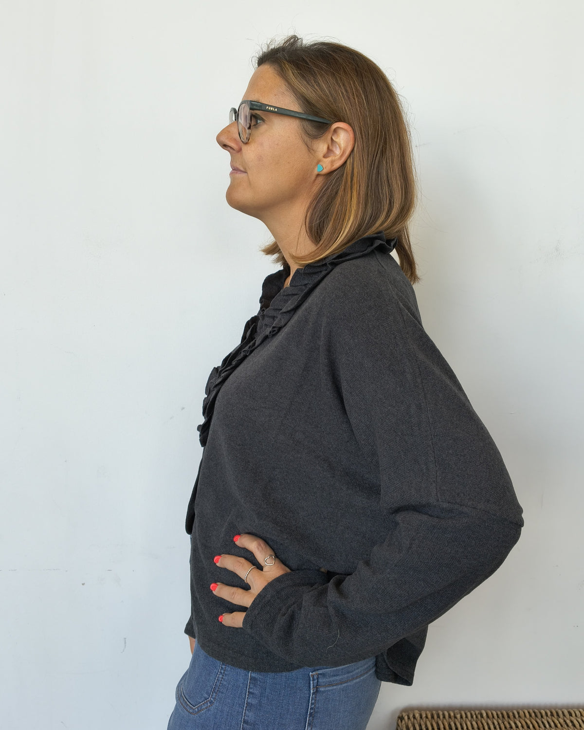 Cardigan Marie | Carbone