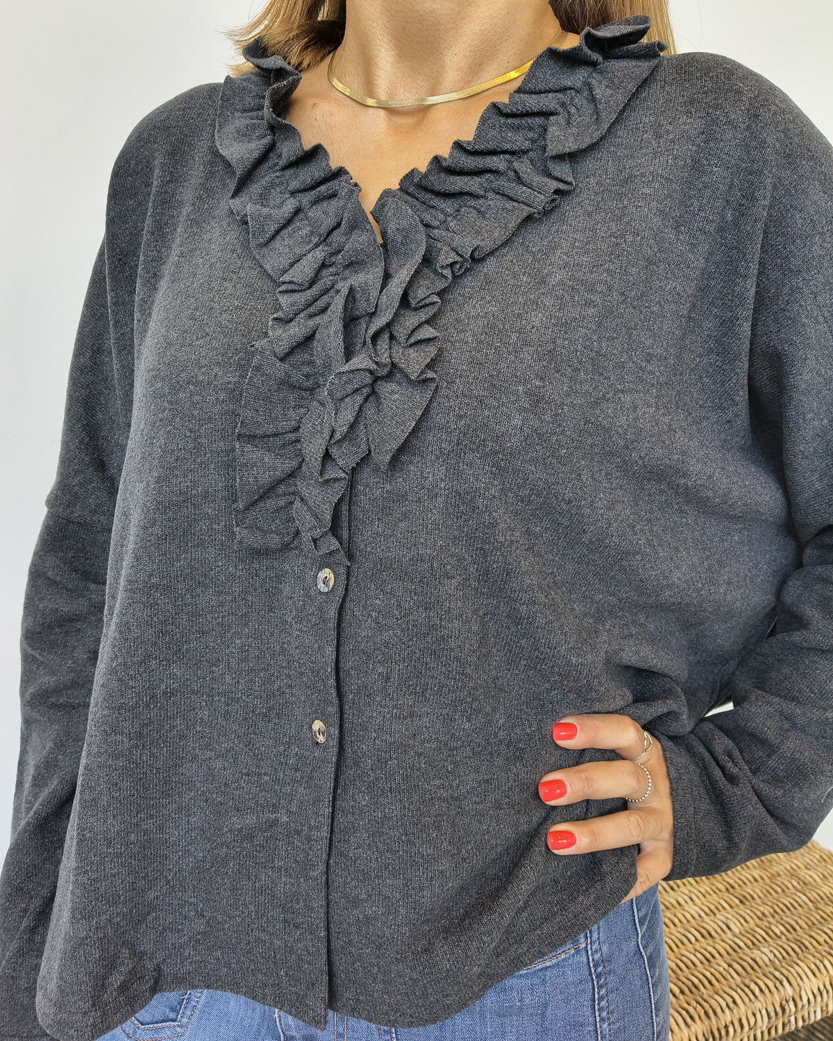 Cardigan Marie | Carbone