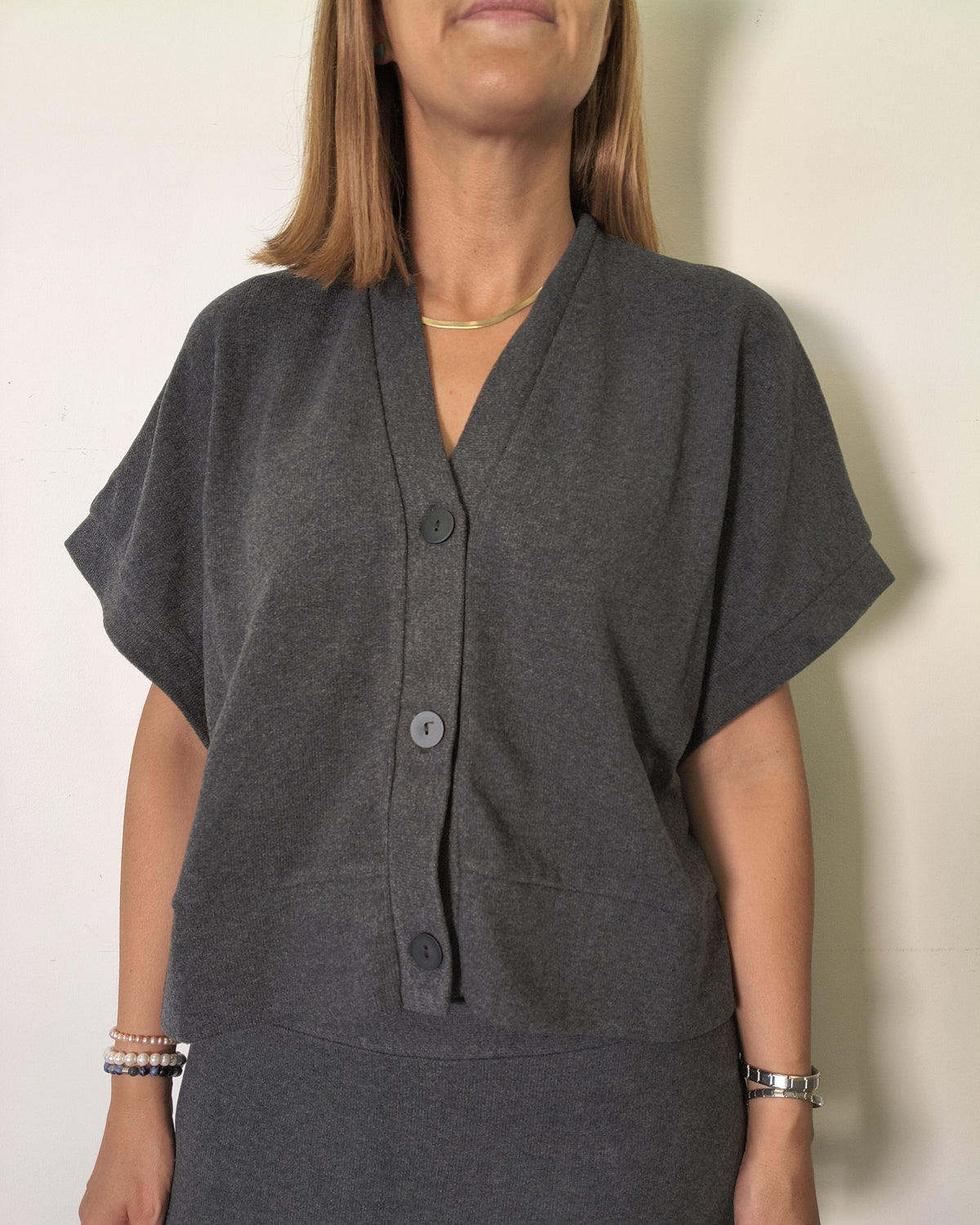 Gilet Lina | Carbone