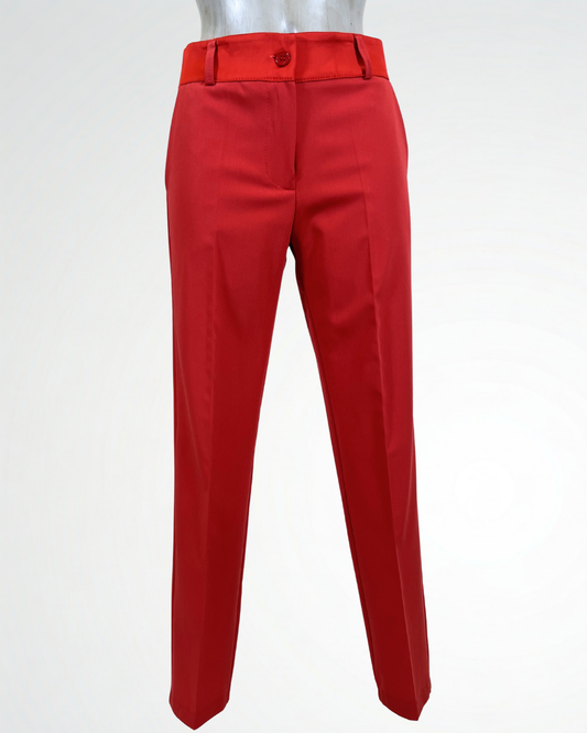 Pantalone slim rosso
