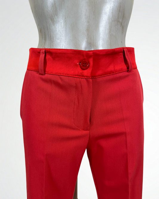 Pantalone slim rosso