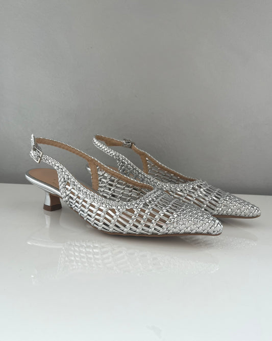 Slingback Luce | Argento