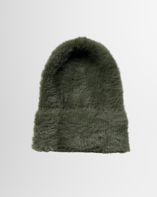 Berretto peluche verde