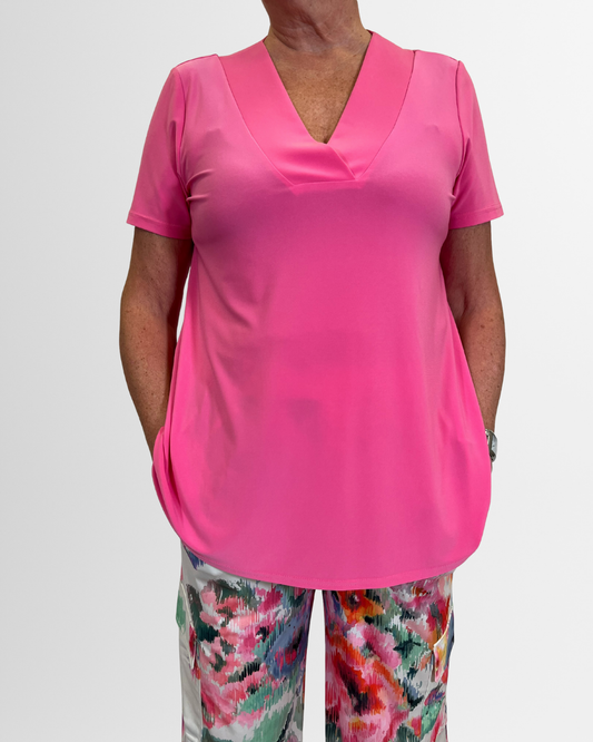 Maglia rosa a V Ribkoff