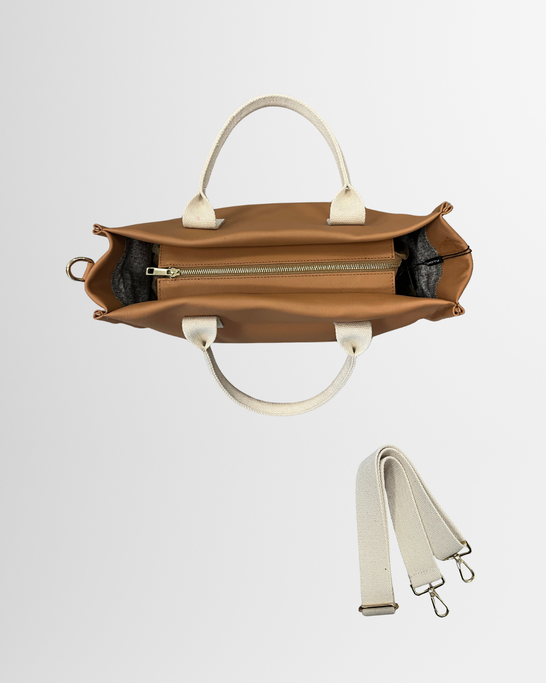 Borsa in pelle sabbia