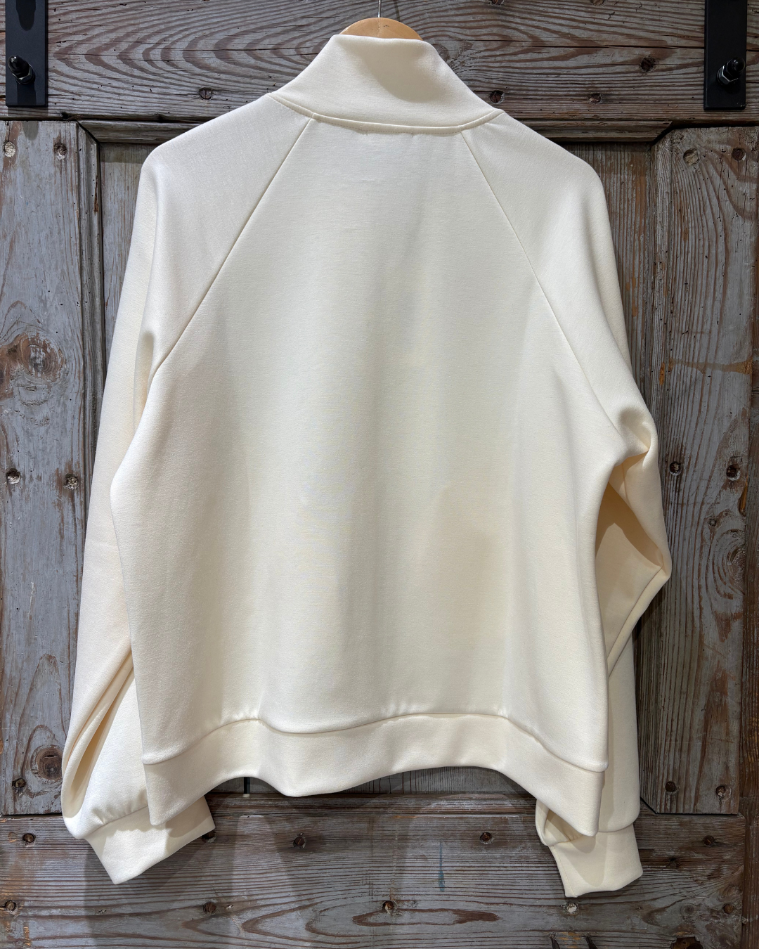 Felpa panna con zip