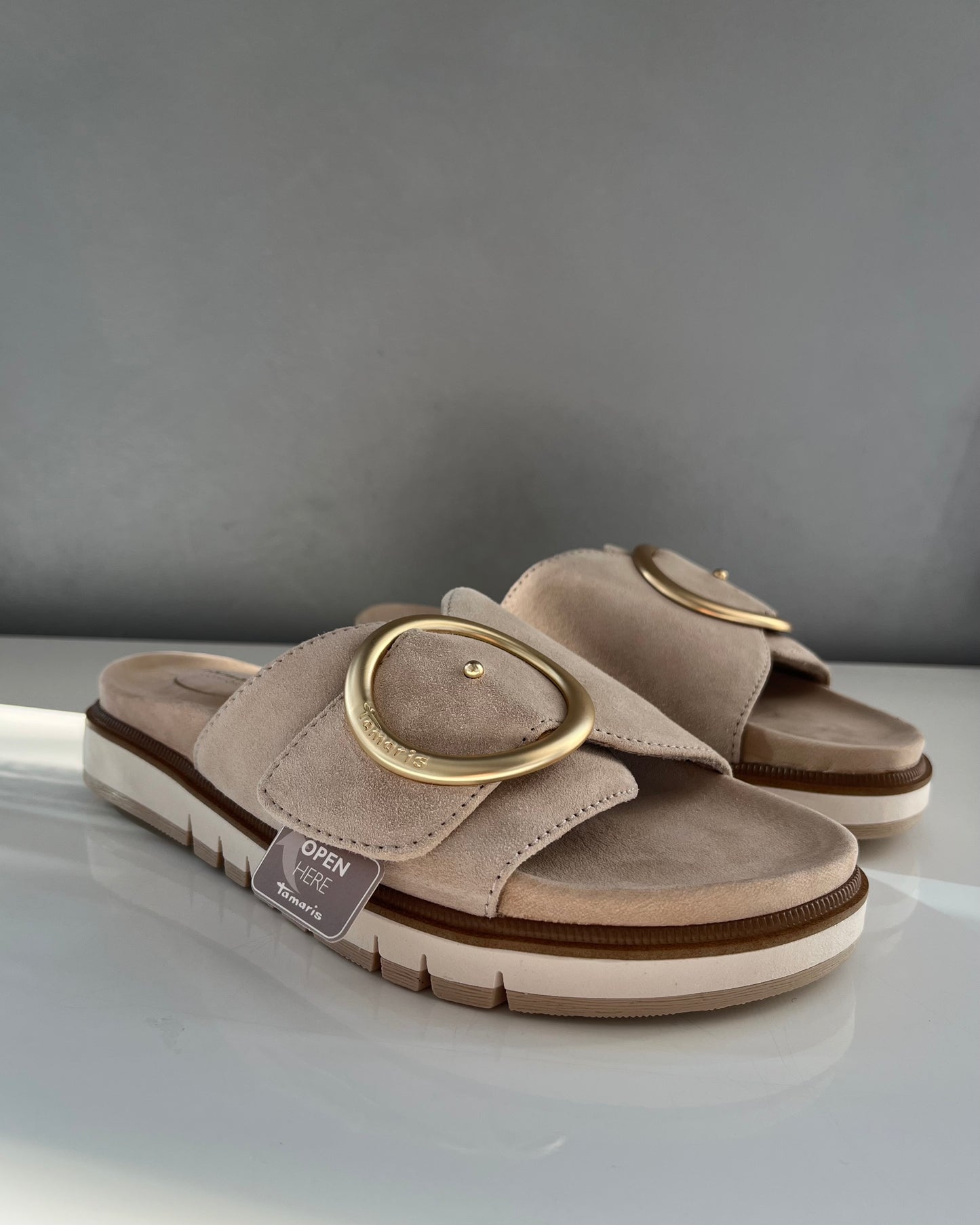Ciabatta Wide Fit | Beige