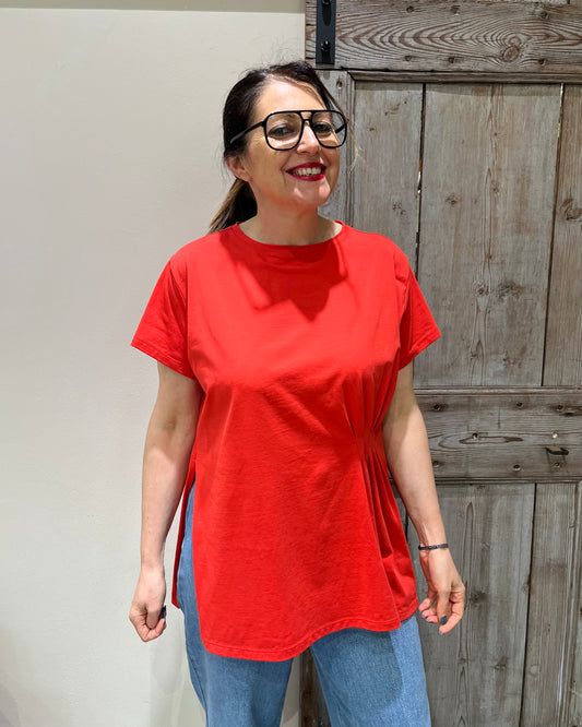Maglia arricciatura | Rosso