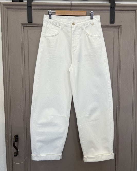 Pantalone Barrel | Bianco