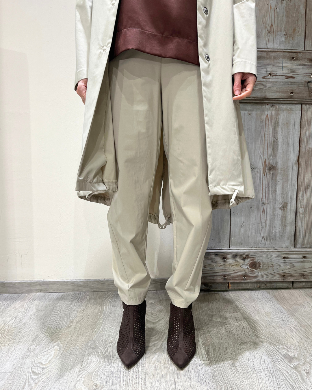 Pantalone Carotina Beige