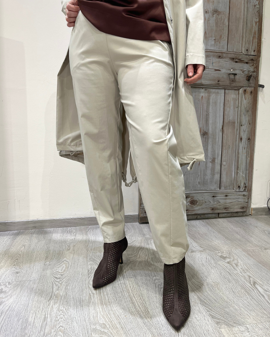 Pantalone Carotina Beige