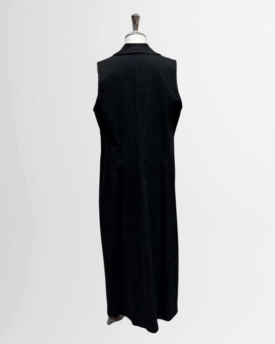 Gilet lungo denim nero