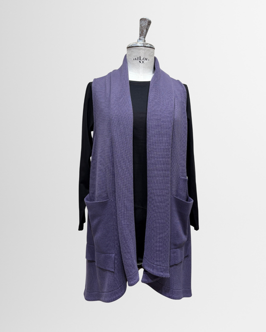 Cardigan smanicato