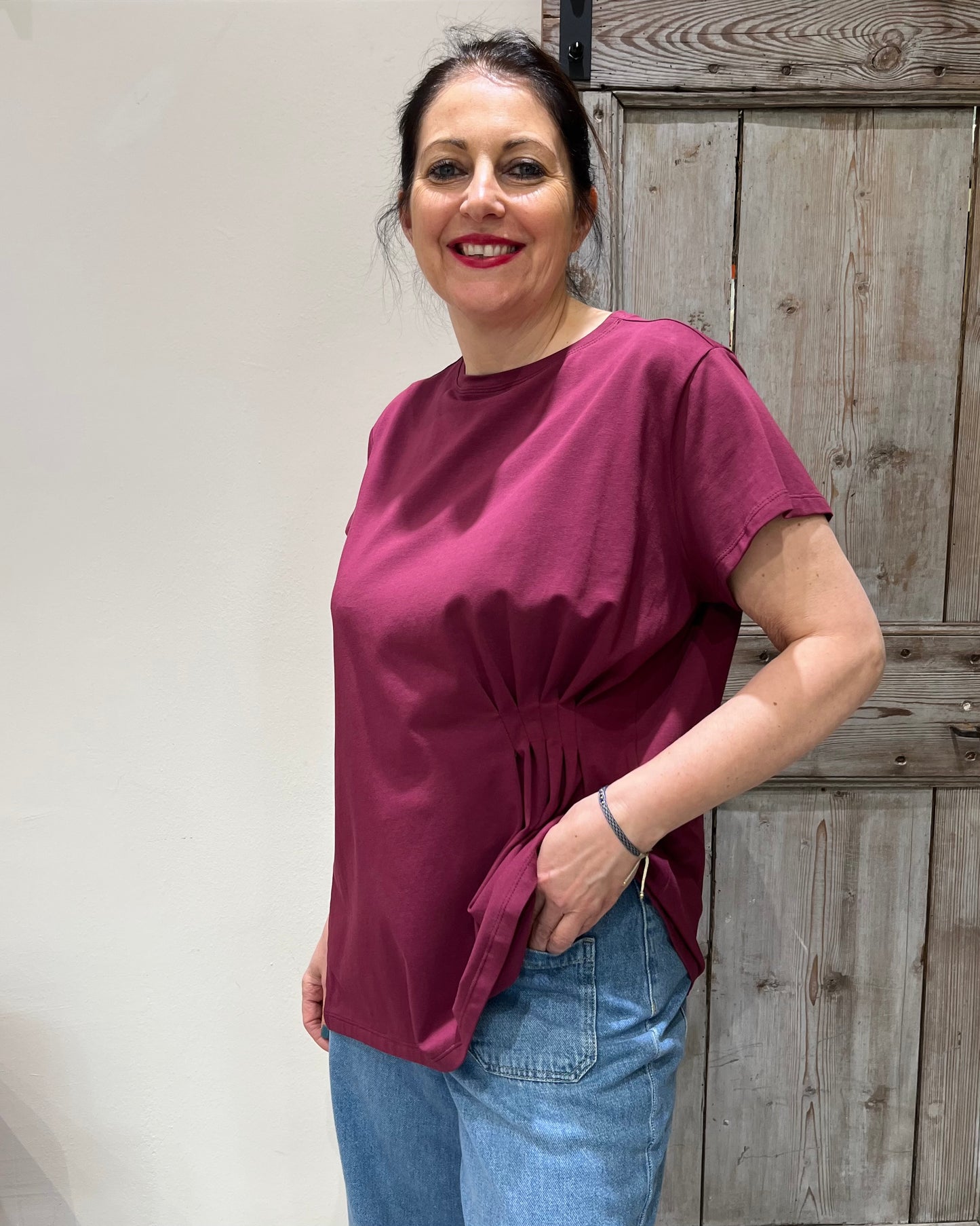Maglia arricciatura | Bordeaux