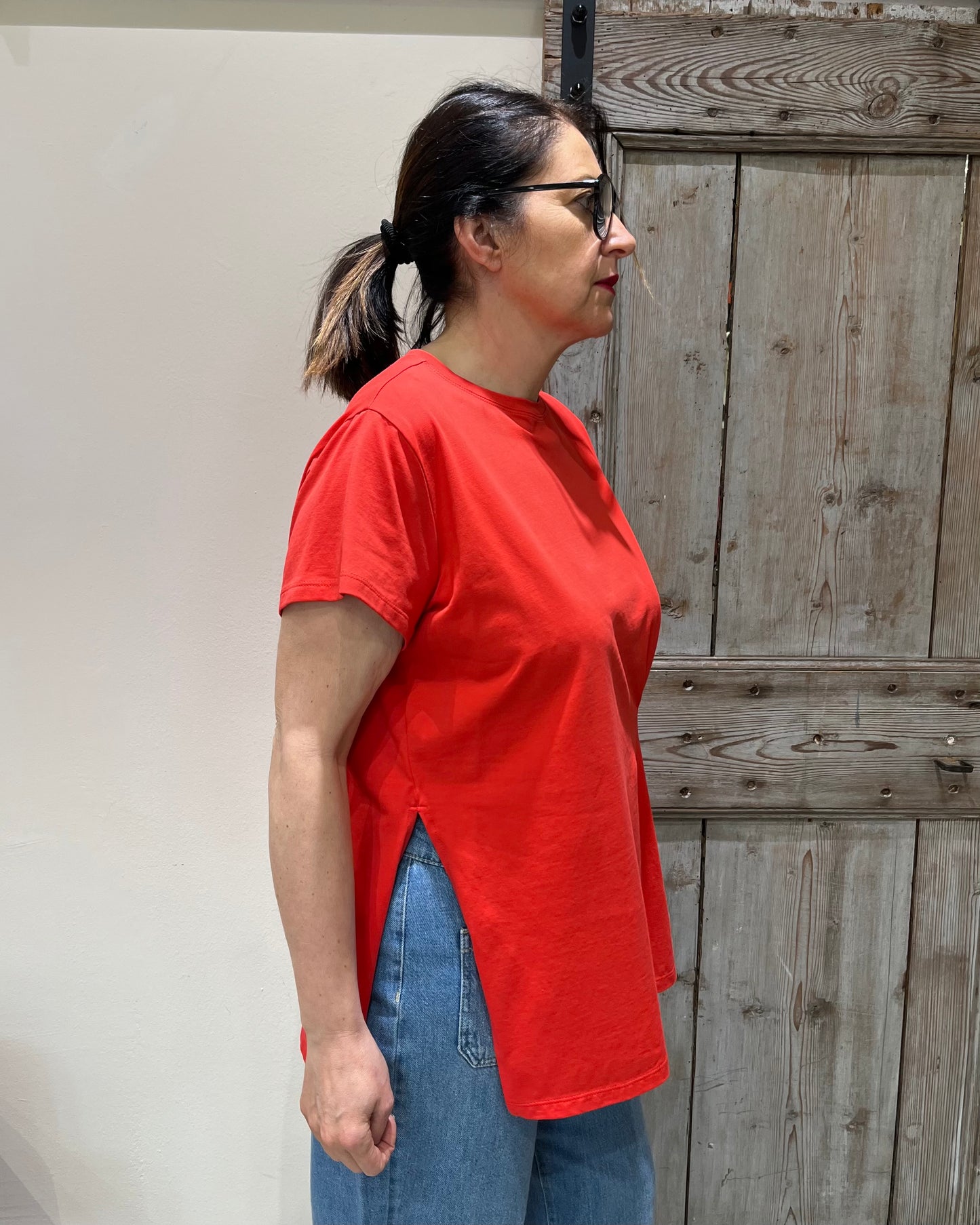 Maglia arricciatura | Rosso
