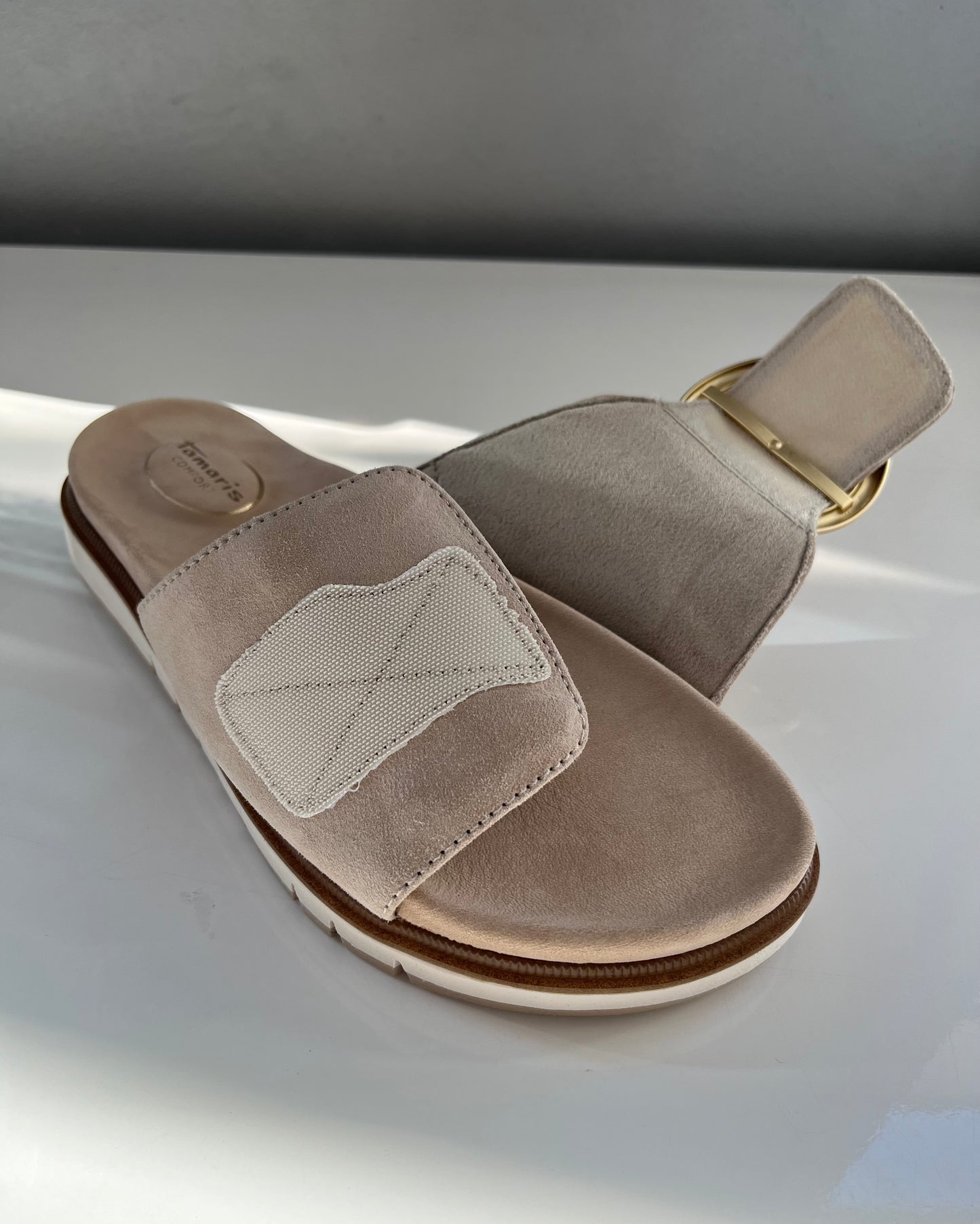 Ciabatta Wide Fit | Beige