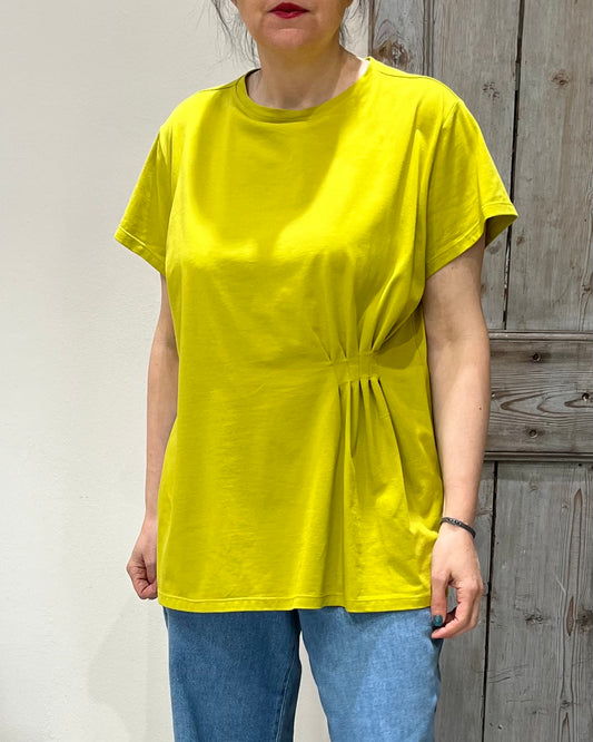 Maglia arricciatura | Verde Acido
