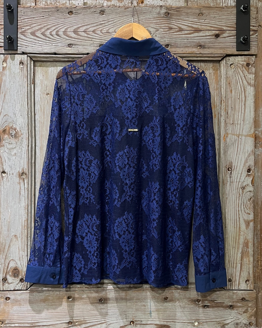 Camicia Pizzo Blu | Curvy