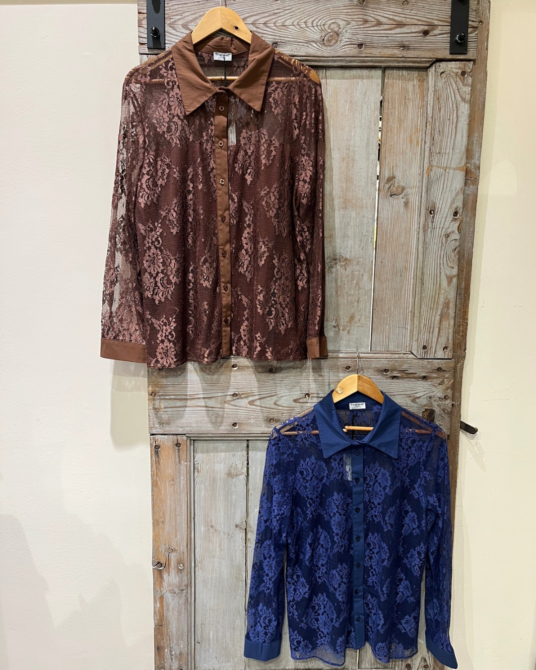 Camicia Pizzo Blu | Curvy