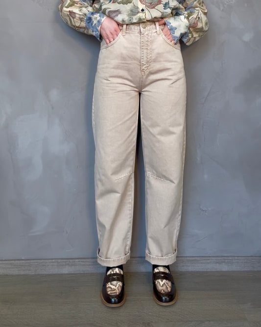 Pantalone Barrel | Beige