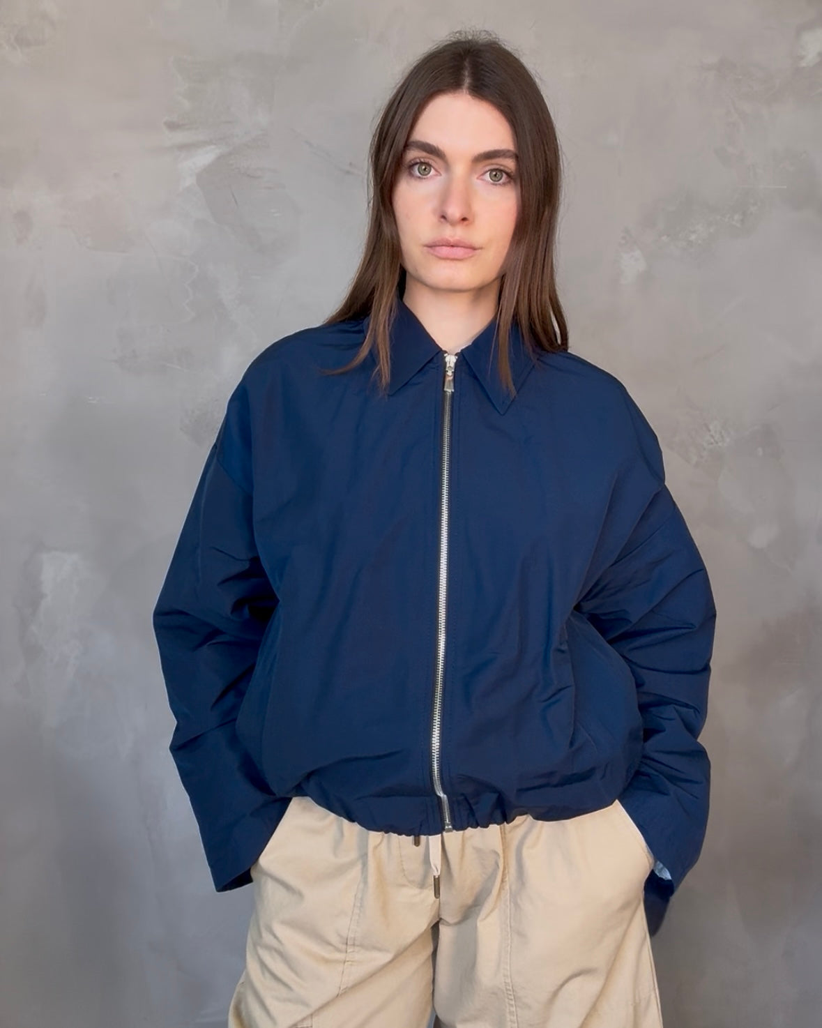 Bomber corto | Blu