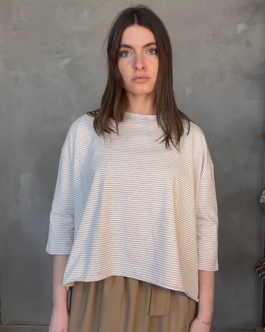 Maglia righe | beige